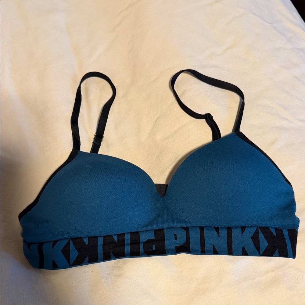 PINK Victoria's Secret Teal Wire Free Bra